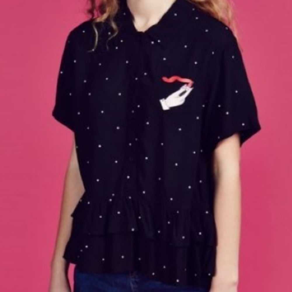 Lazy Oaf lipstick blouse